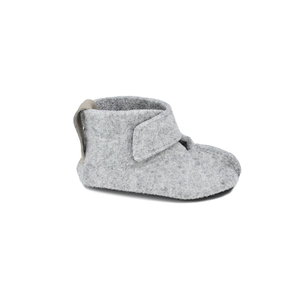 Omaking Kaku Grey - zapatillas de casa respetuosas infantiles calentes de fieltro grises