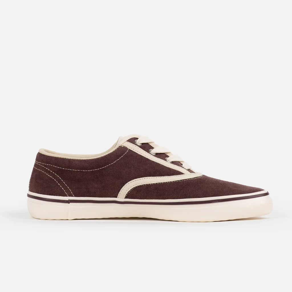 Bohempia Korin Blackberry Red - Zapatillas de lona barefoot retro burdeos