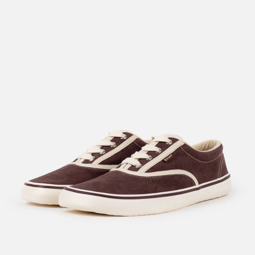 Bohempia Korin Blackberry Red - Zapatillas de lona barefoot retro burdeos