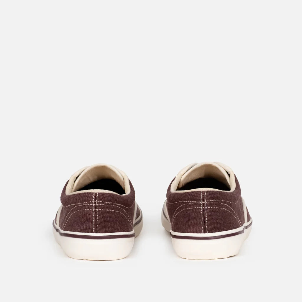 Bohempia Korin Blackberry Red - Zapatillas de lona barefoot retro burdeos