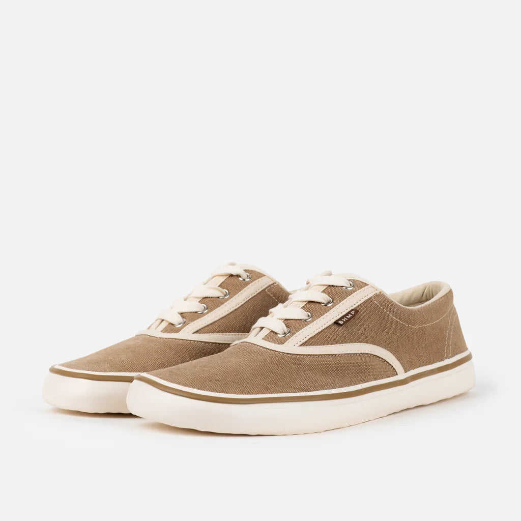 Bohempia Korin Sand Beige - Zapatillas de lona barefoot retro beige