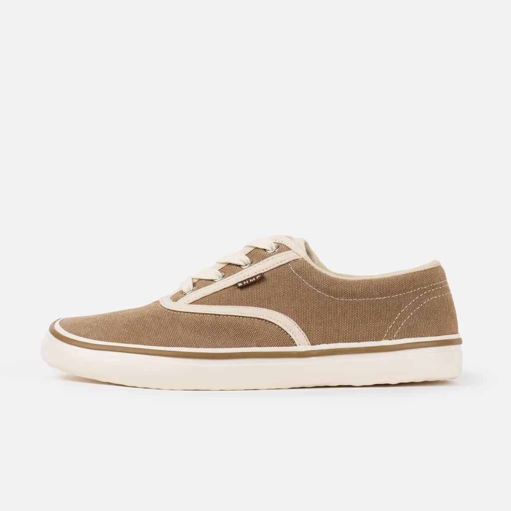 Bohempia Korin Sand Beige - Zapatillas de lona barefoot retro beige