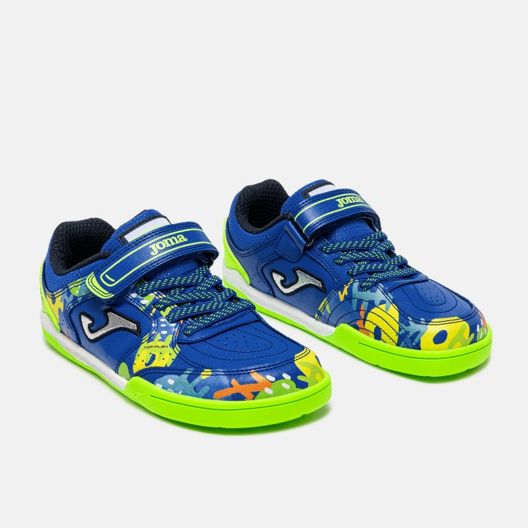JOMA - Top Flex Kids Barefoot 2604 Royal Indoor - Zapatillas barefoot de fútbol sala infantiles