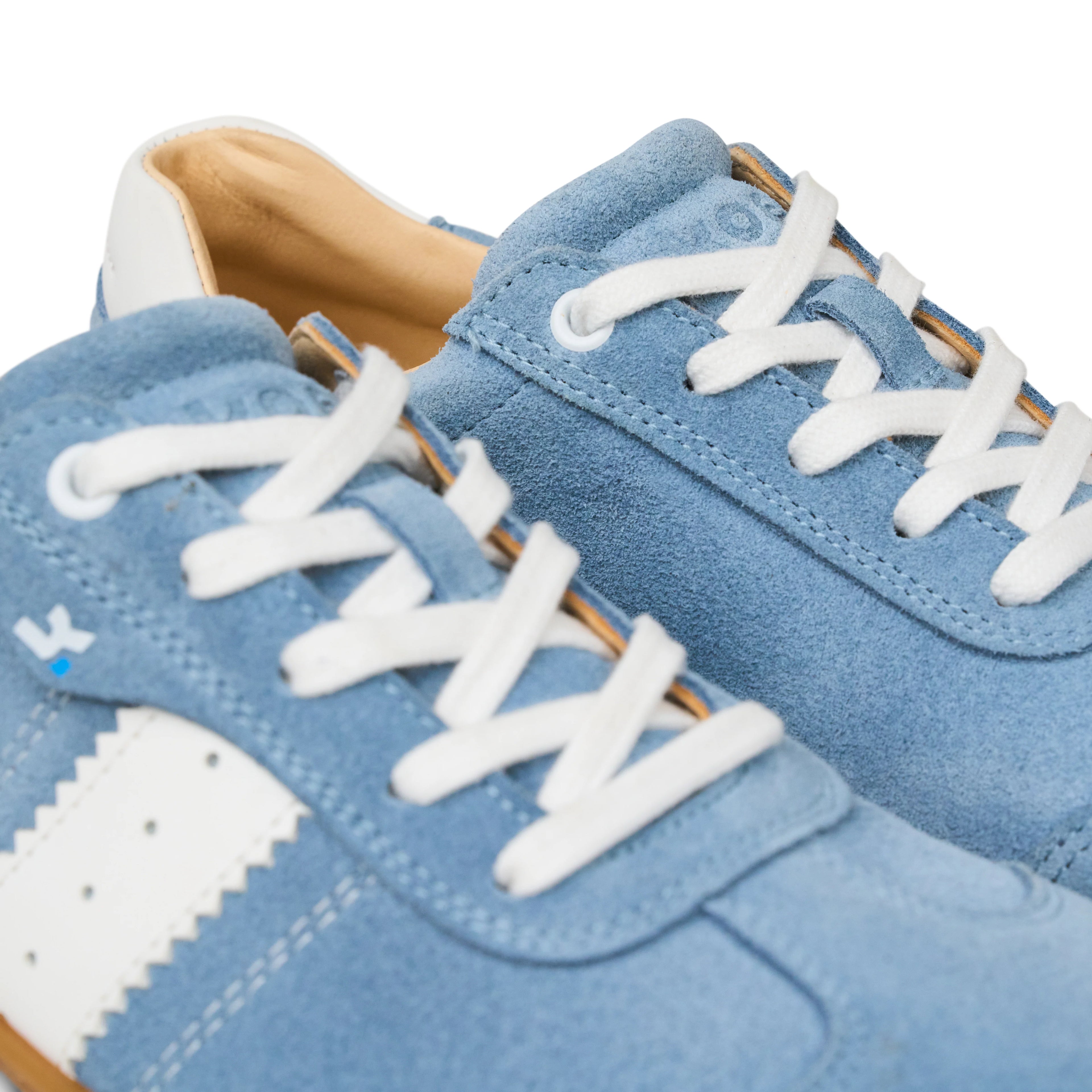 Koel - ILA Suede 3.0 Aqua - Zapatillas Barefoot Retro para mujer azul claro