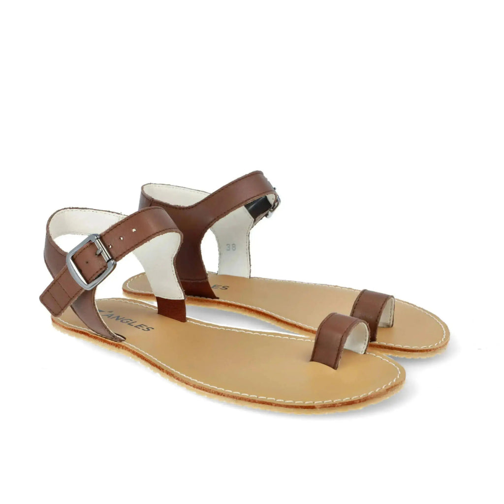 Angles Fashion - Aura Brown - Sandalias barefoot marrones para mujer