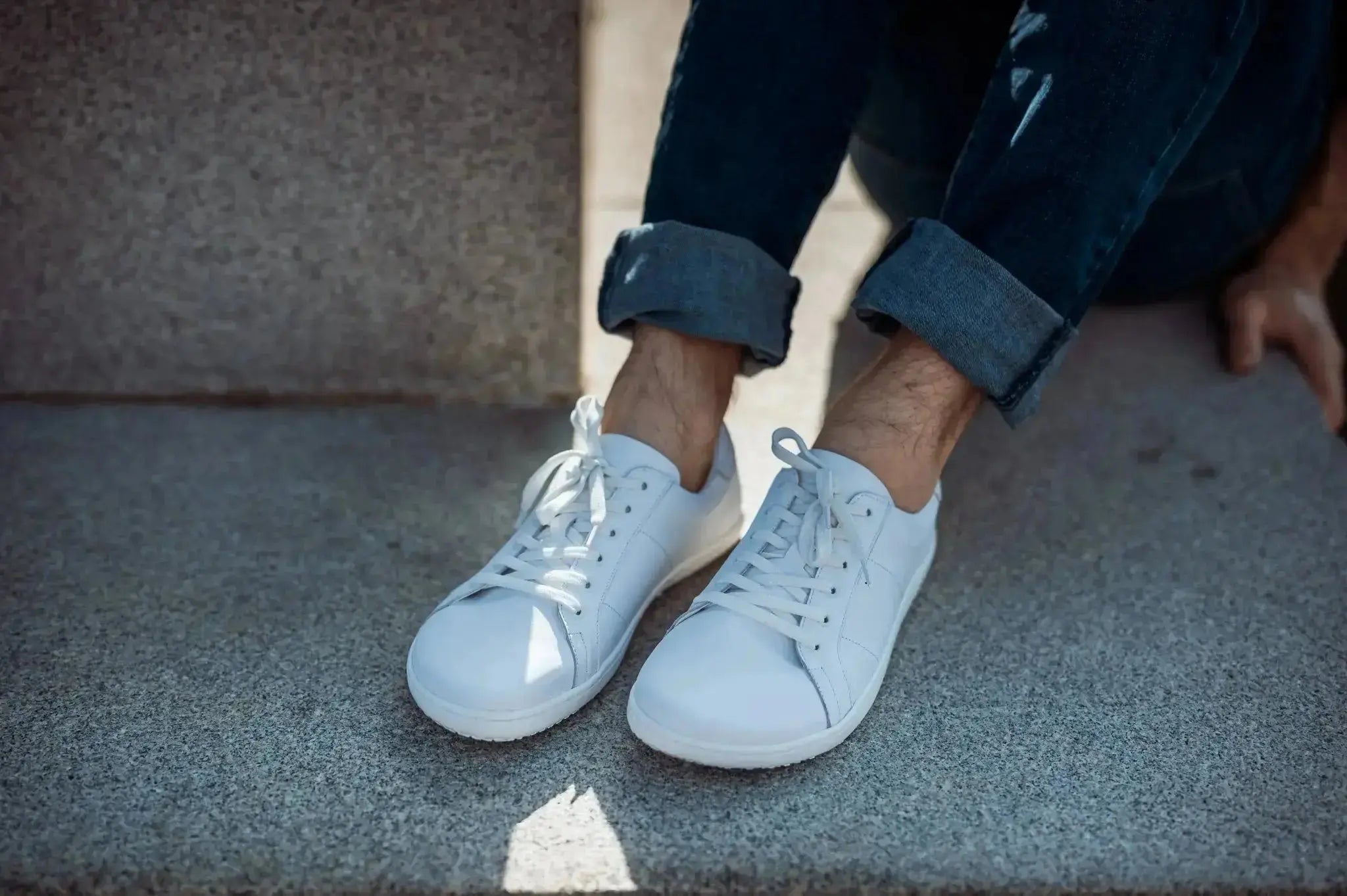 Angles Fashion - Linos White - Zapatillas barefoot unisex blancas