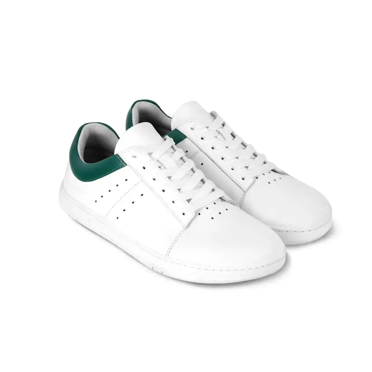 Barebarics - Enigma White & Dark Green - Zapatillas barefoot unisex blanco y verde