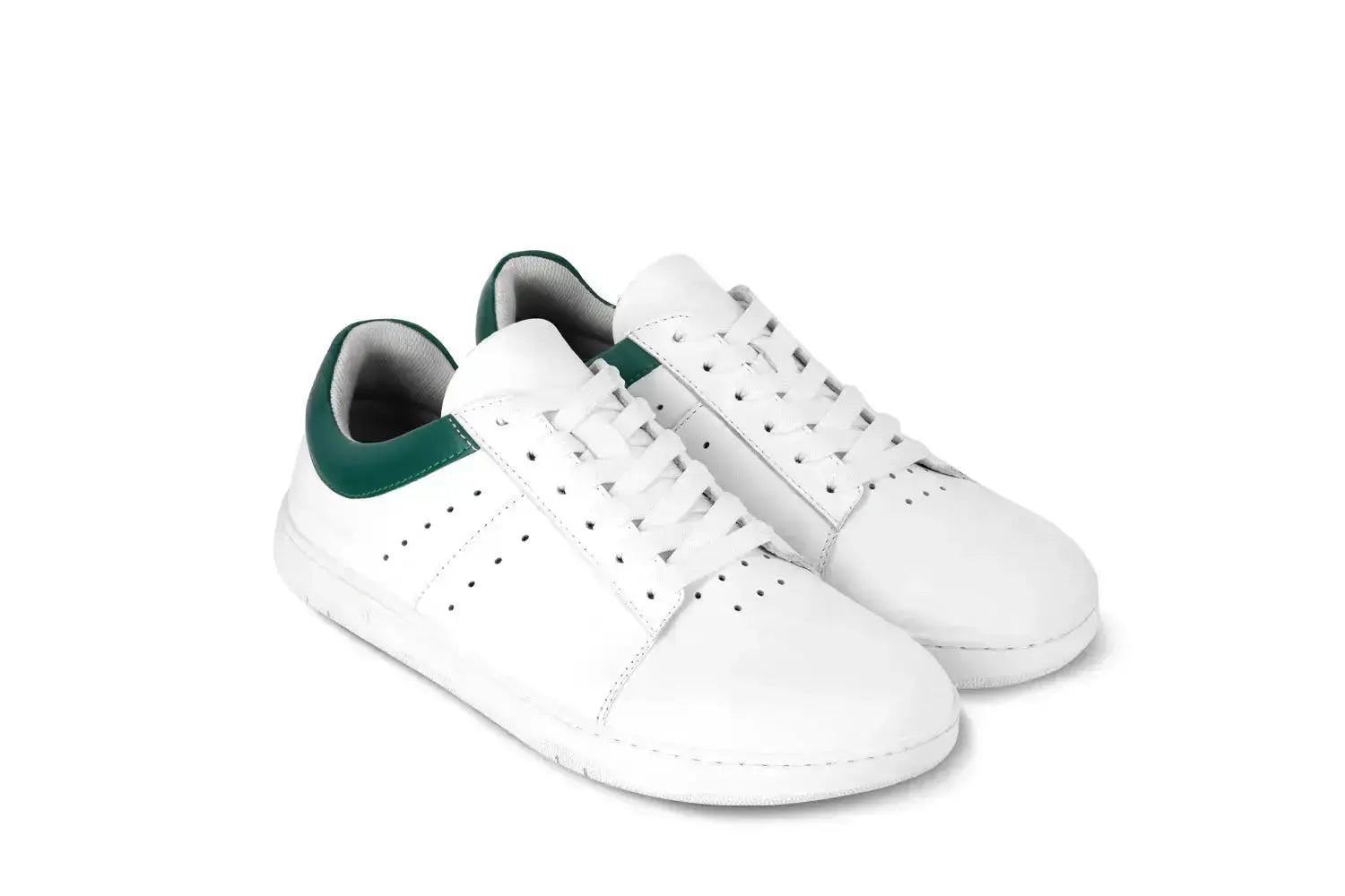 Barebarics - Enigma White & Dark Green - Zapatillas barefoot unisex blanco y verde