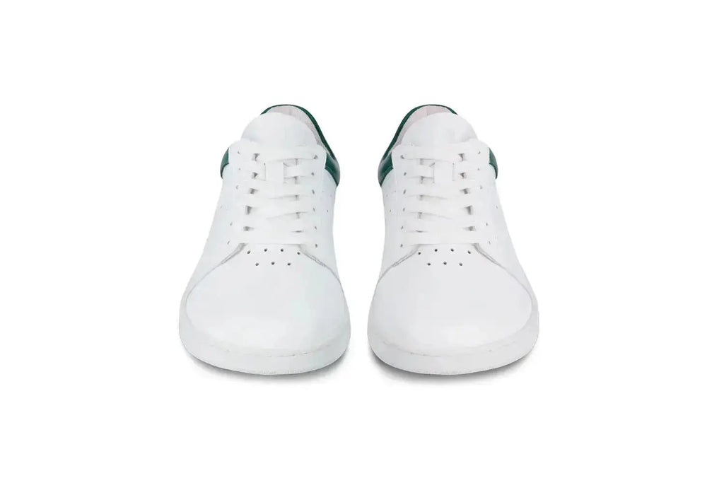 Barebarics - Enigma White & Dark Green - Zapatillas barefoot unisex blanco y verde