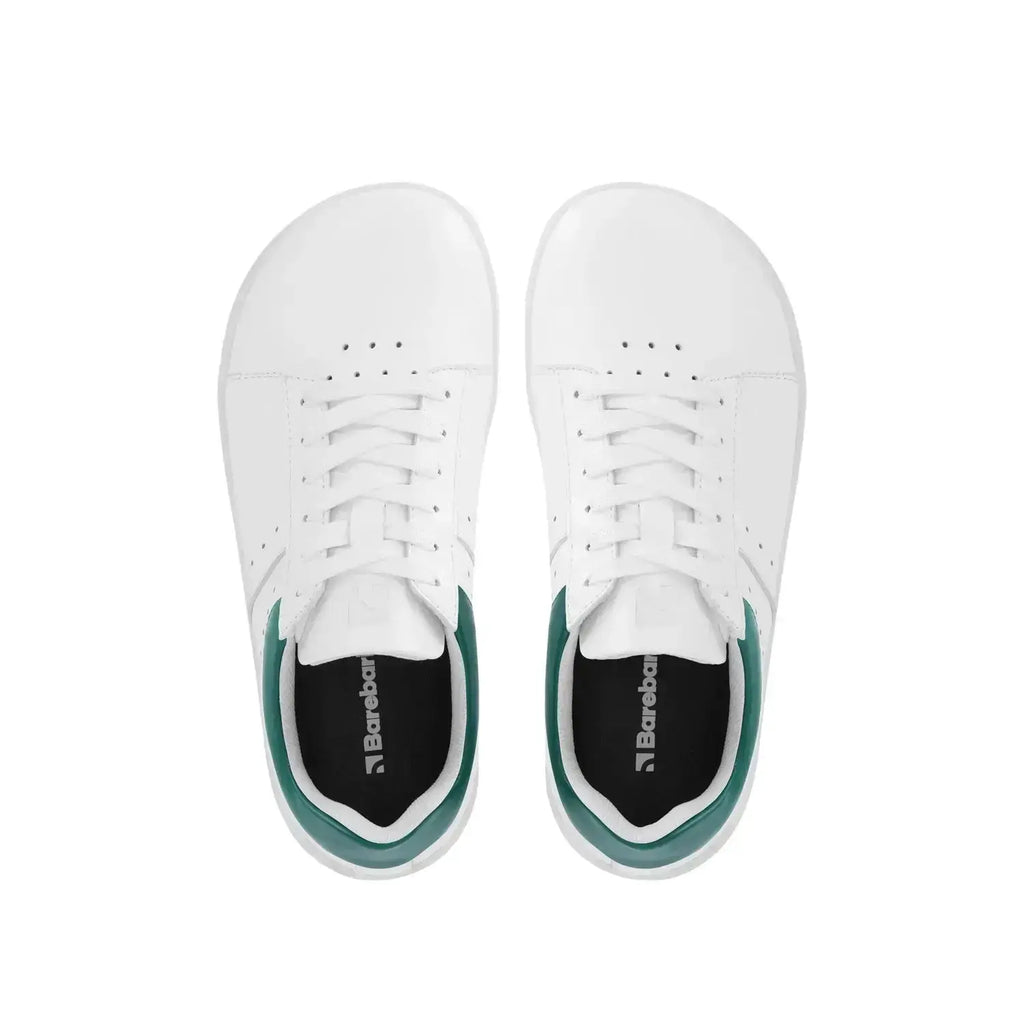 Barebarics - Enigma White & Dark Green - Zapatillas barefoot unisex blanco y verde