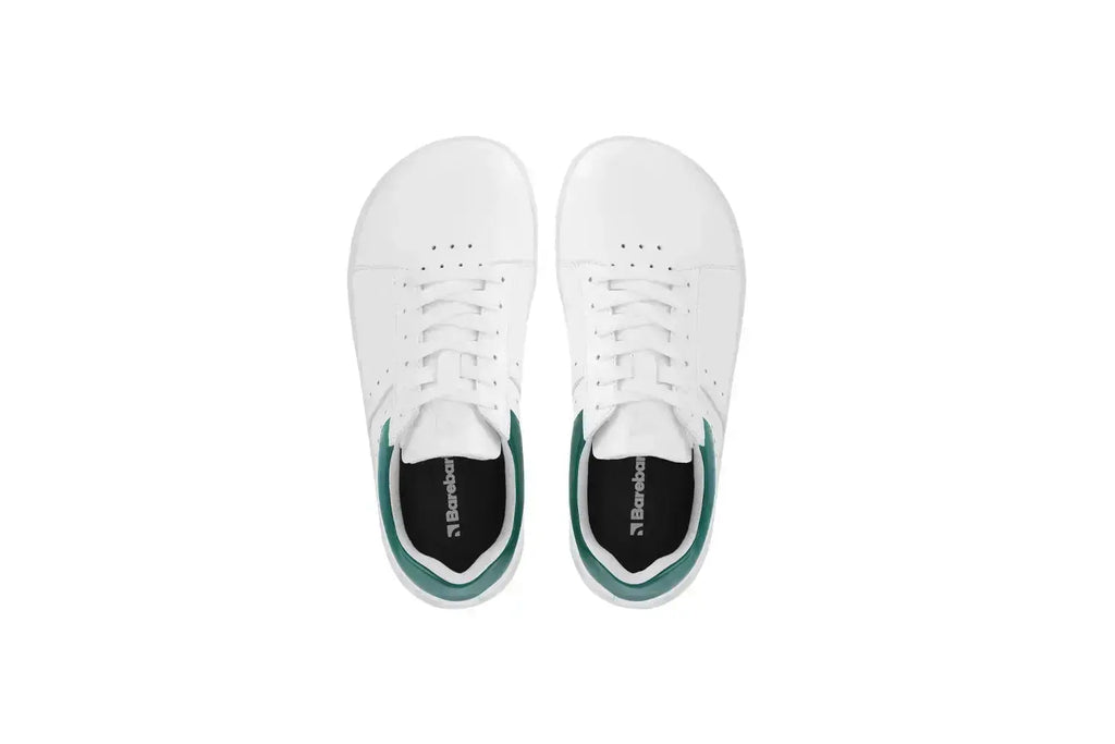 Barebarics - Enigma White & Dark Green - Zapatillas barefoot unisex blanco y verde