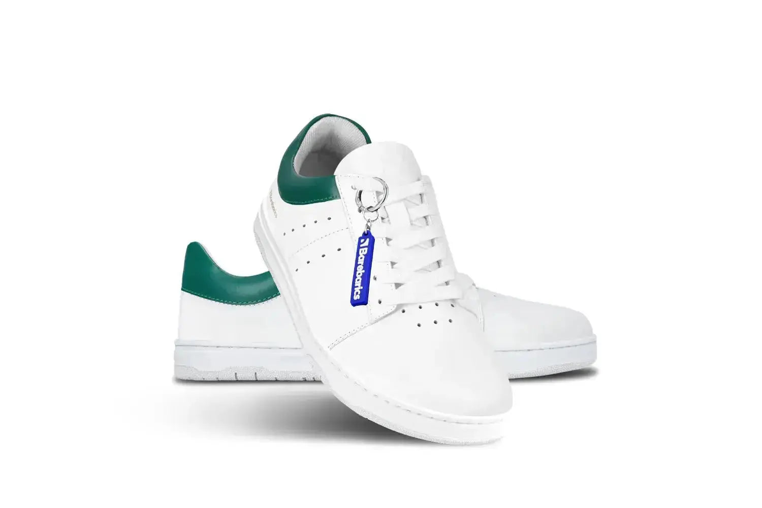 Barebarics - Enigma White & Dark Green - Zapatillas barefoot unisex blanco y verde