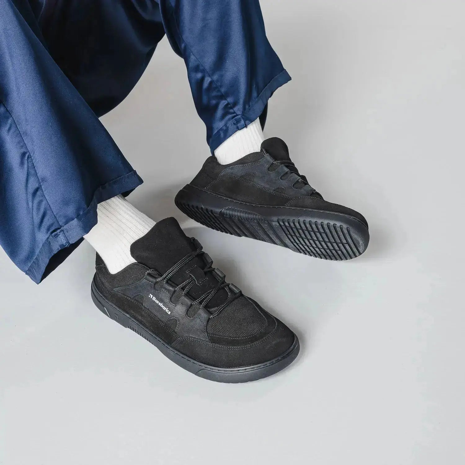 Barebarics - Evo All Black - Zapatillas barefoot unisex azules negras