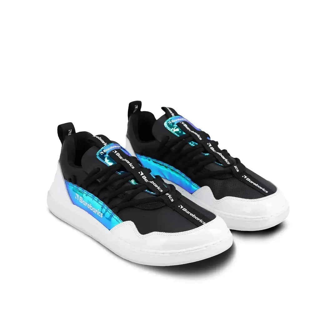 Barebarics - Futura Iridescent Black - Zapatillas barefoot unisex negro y blanco