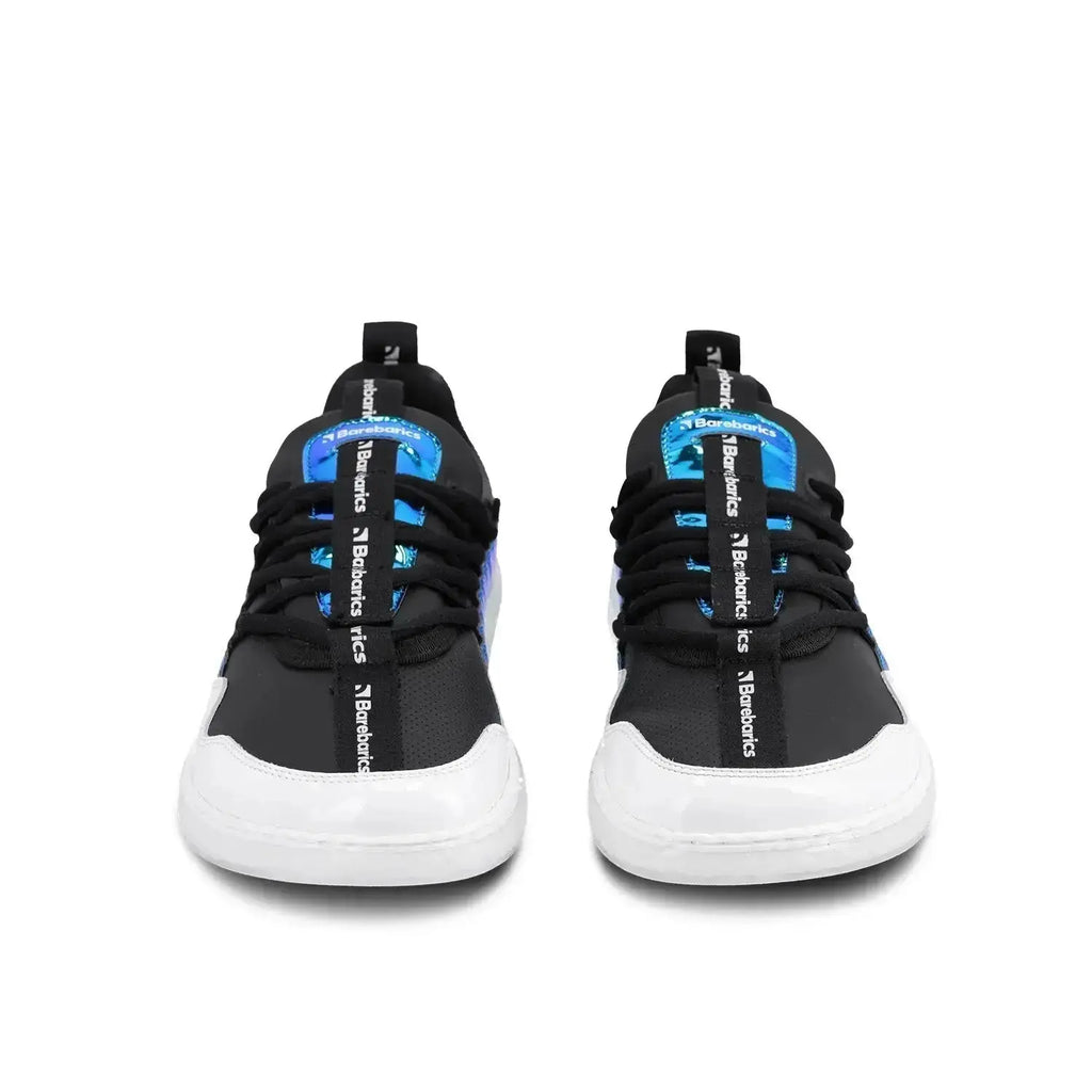 Barebarics - Futura Iridescent Black - Zapatillas barefoot unisex negro y blanco