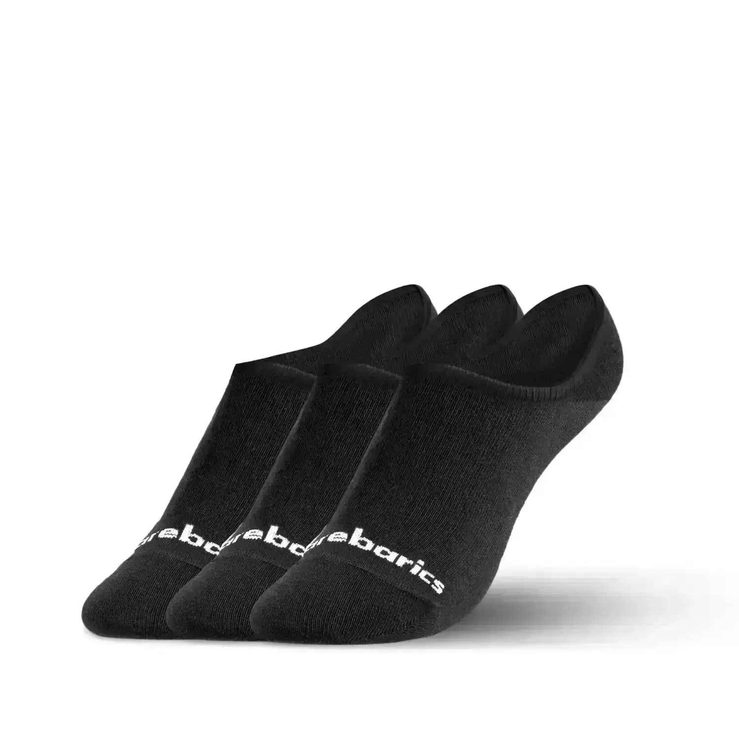 Barebarics - Lot de 3 paires de chaussettes barefoot No Show Black