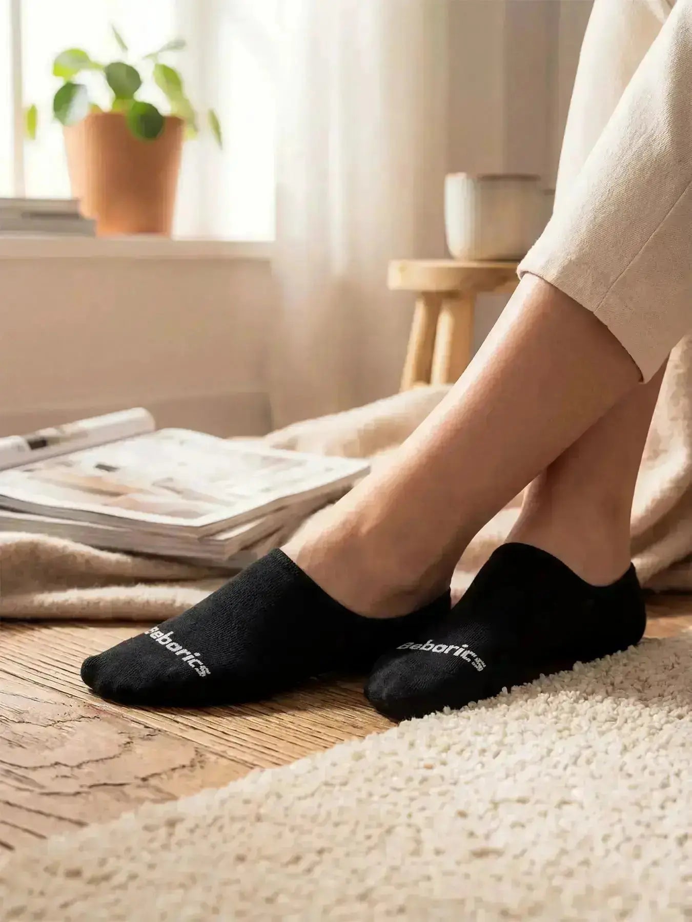 Barebarics - Lot de 3 paires de chaussettes barefoot No Show Black