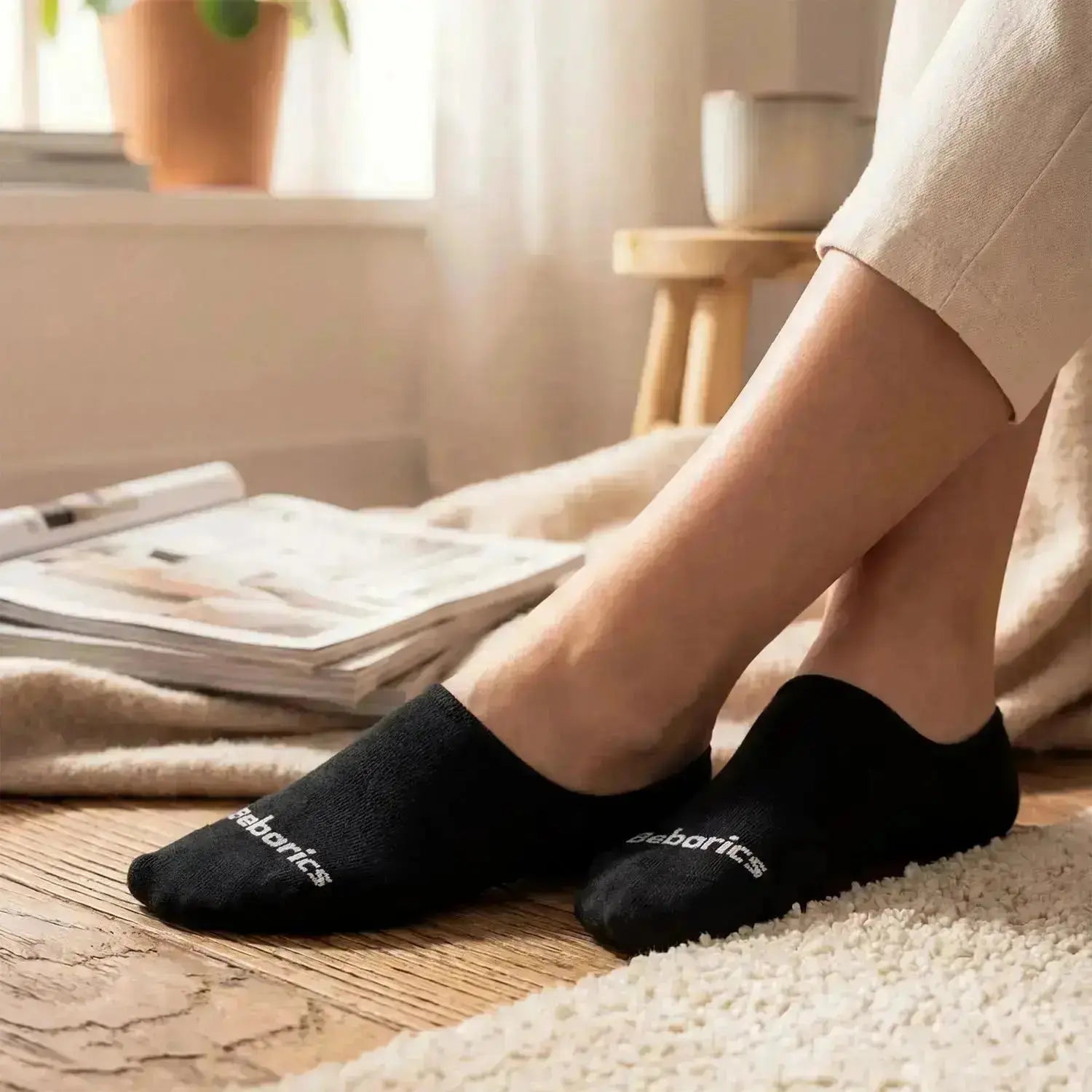Barebarics - Lot de 3 paires de chaussettes barefoot No Show Black