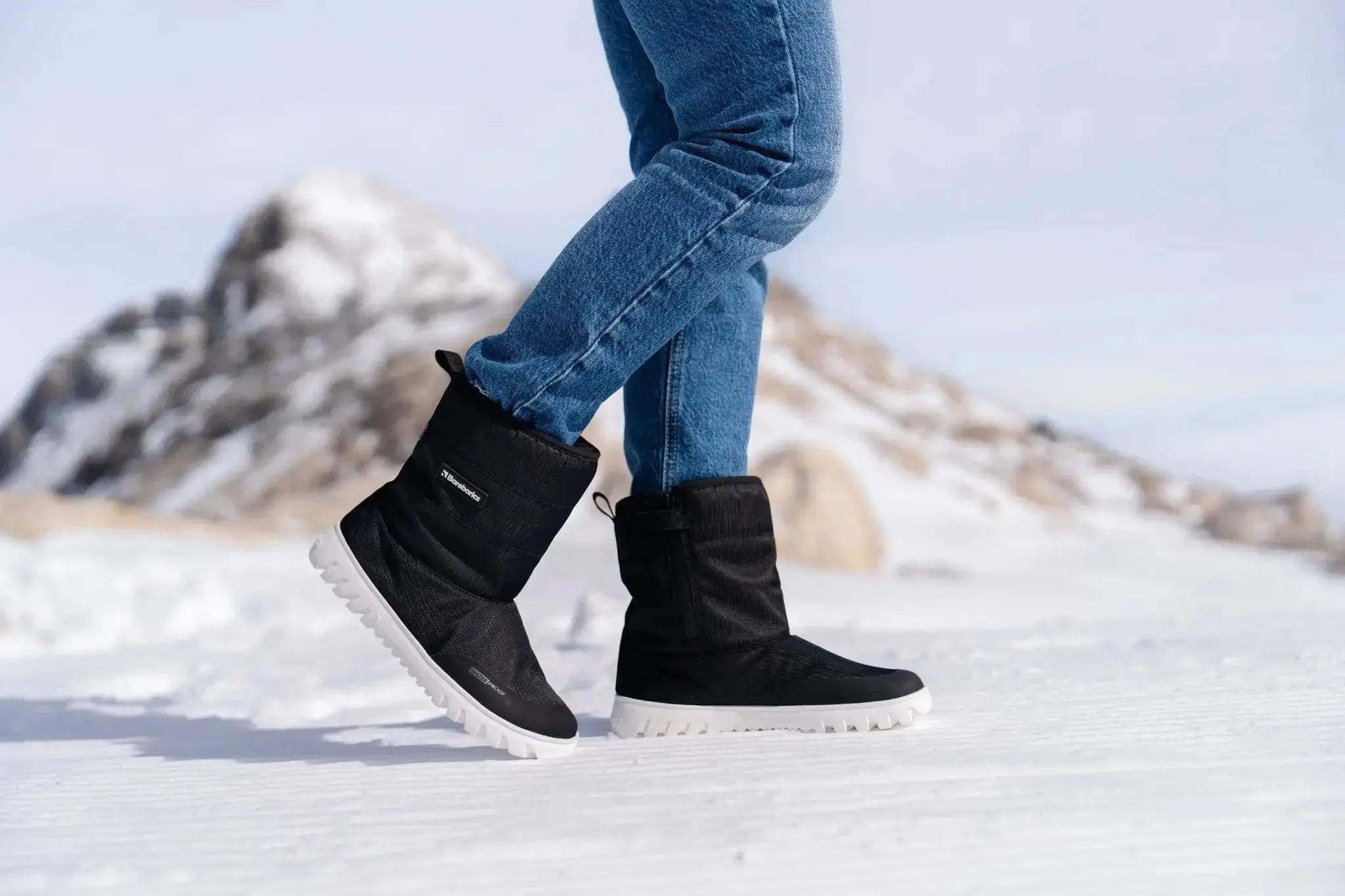 Barebarics - PolarStride Noir - Bottes de neige barefoot