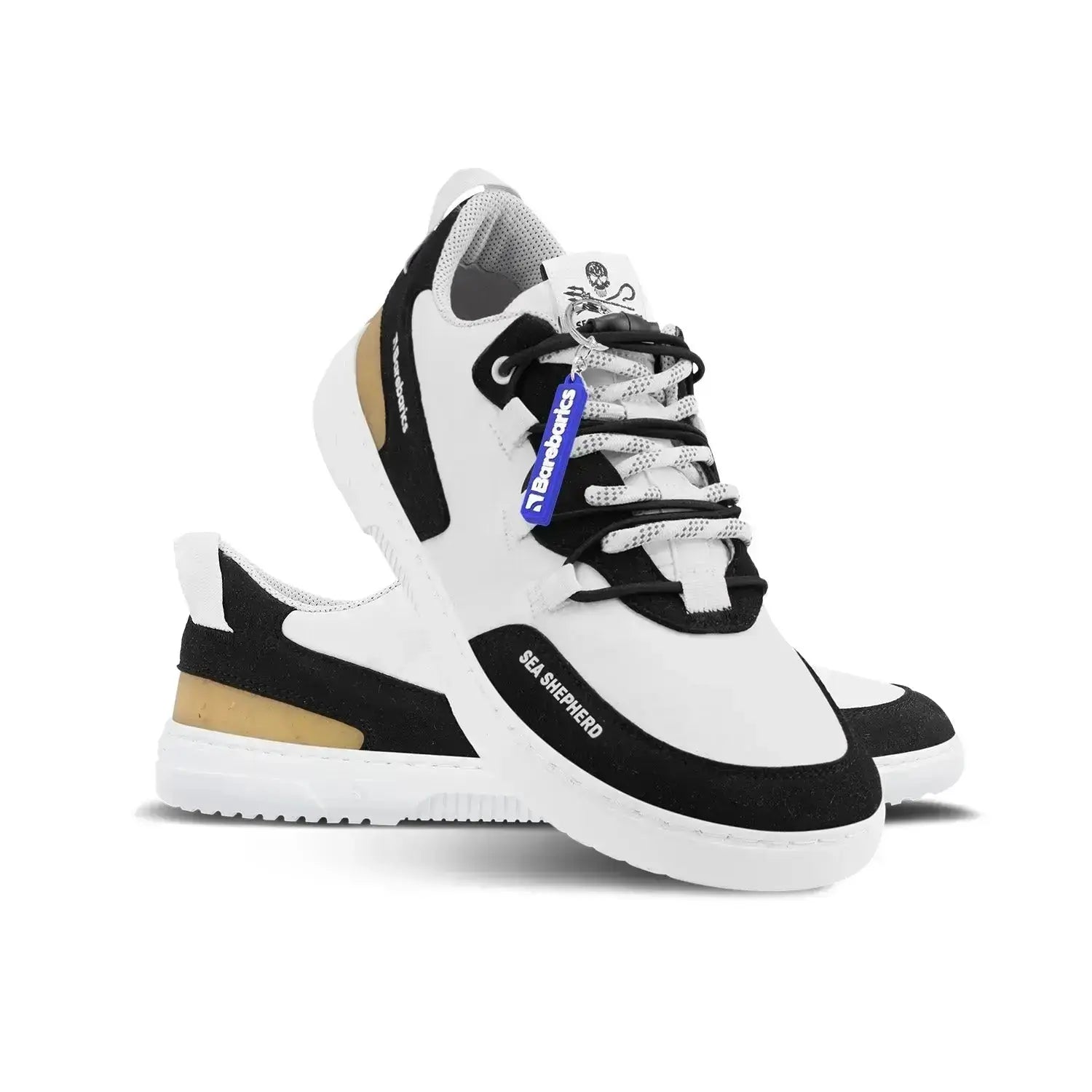 Barebarics - Revive X Sea Shepherd Orca - Zapatillas barefoot unisex blanco y negro