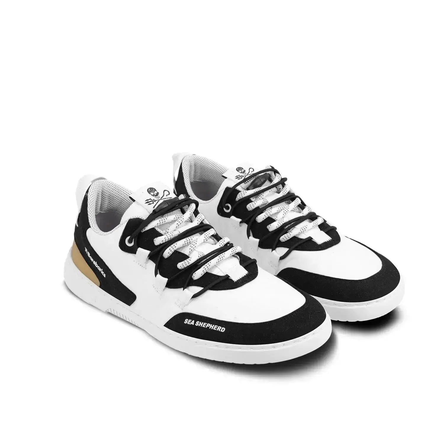 Barebarics - Revive X Sea Shepherd Orca - Zapatillas barefoot unisex blanco y negro