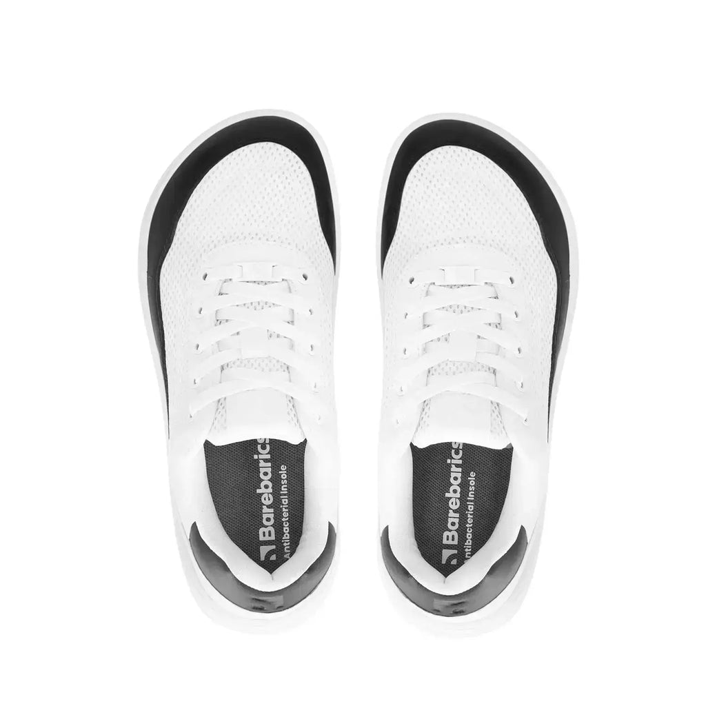 Barebarics - Vaporo White & Black - Zapatillas barefoot unisex blanco y negro