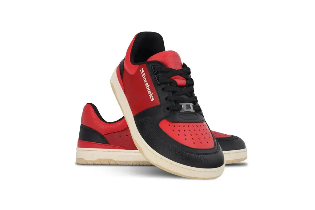 Barebarics - Wave Black & Red - Zapatillas barefoot unisex negro y rojo