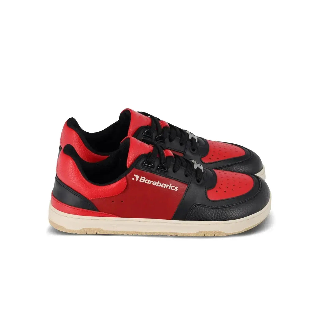 Barebarics - Wave Black & Red - Zapatillas barefoot unisex negro y rojo