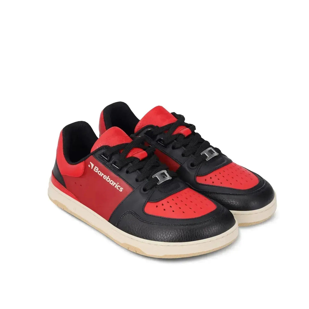 Barebarics - Wave Black & Red - Zapatillas barefoot unisex negro y rojo