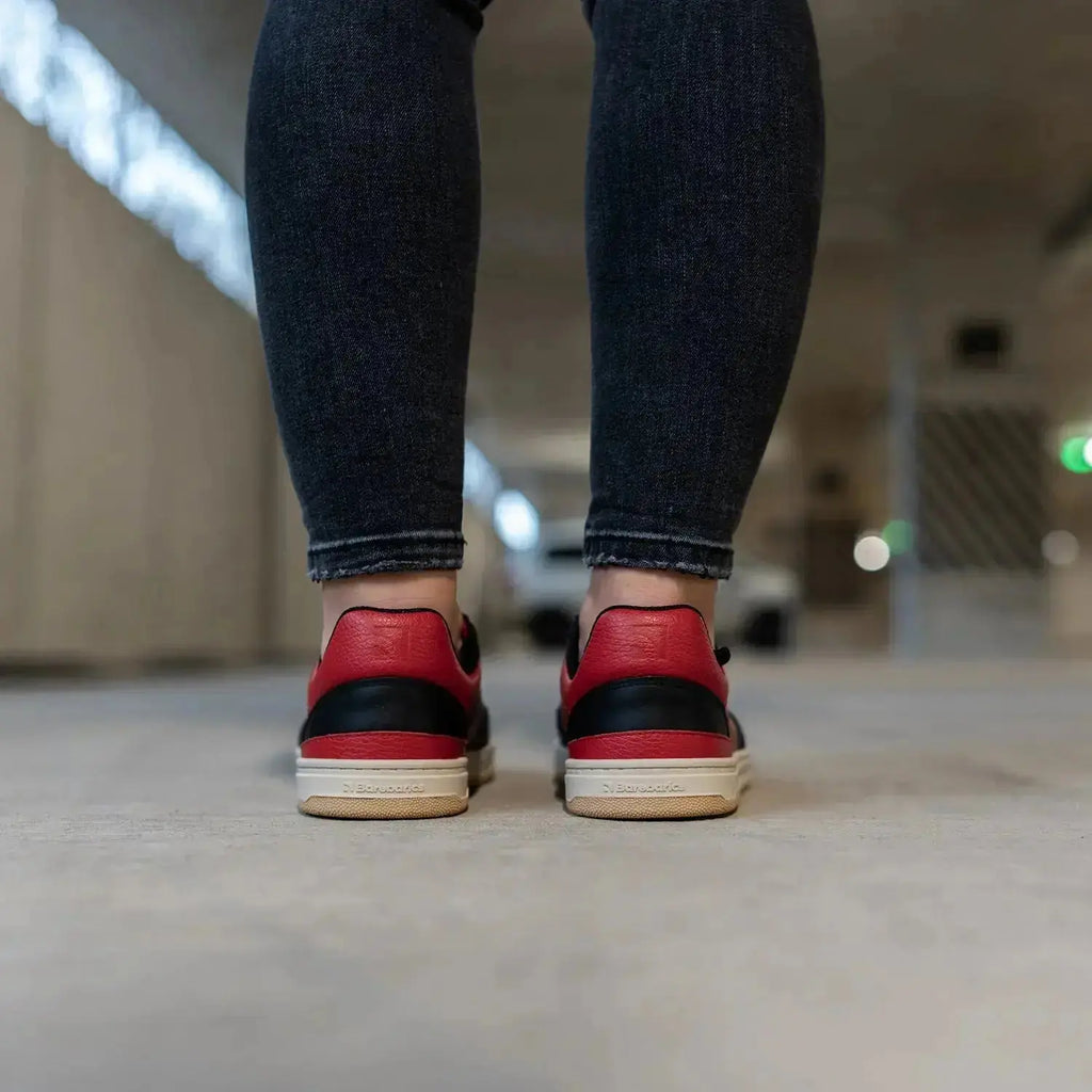 Barebarics - Wave Black & Red - Zapatillas barefoot unisex negro y rojo
