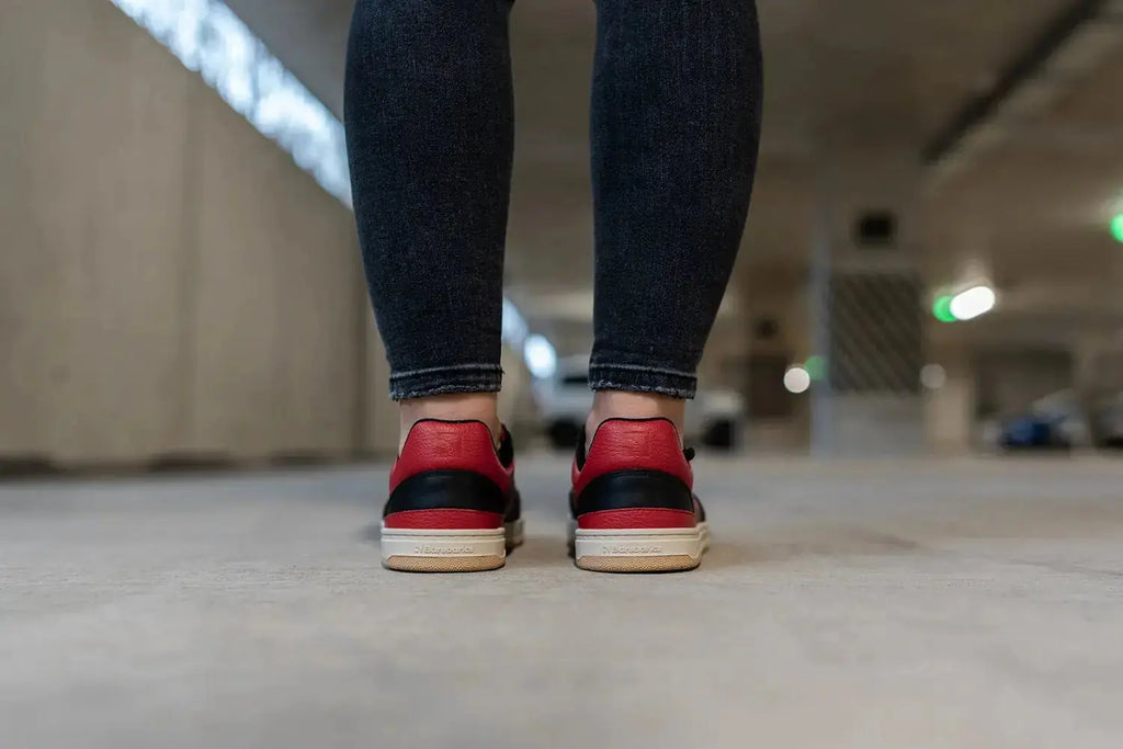 Barebarics - Wave Black & Red - Zapatillas barefoot unisex negro y rojo