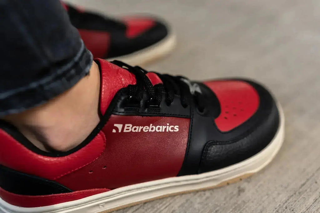 Barebarics - Wave Black & Red - Zapatillas barefoot unisex negro y rojo