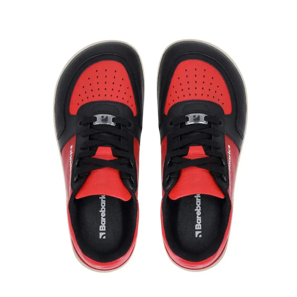 Barebarics - Wave Black & Red - Zapatillas barefoot unisex negro y rojo