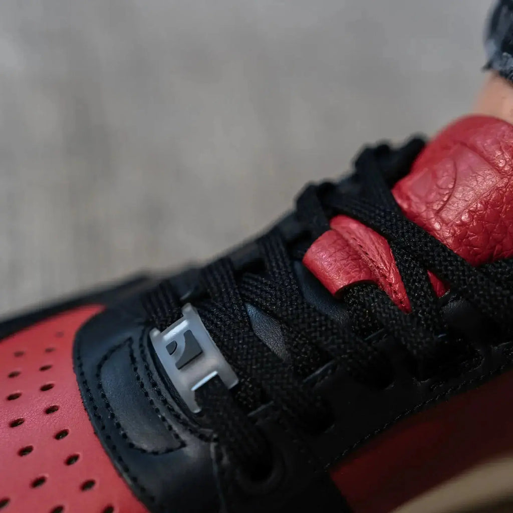 Barebarics - Wave Black & Red - Zapatillas barefoot unisex negro y rojo