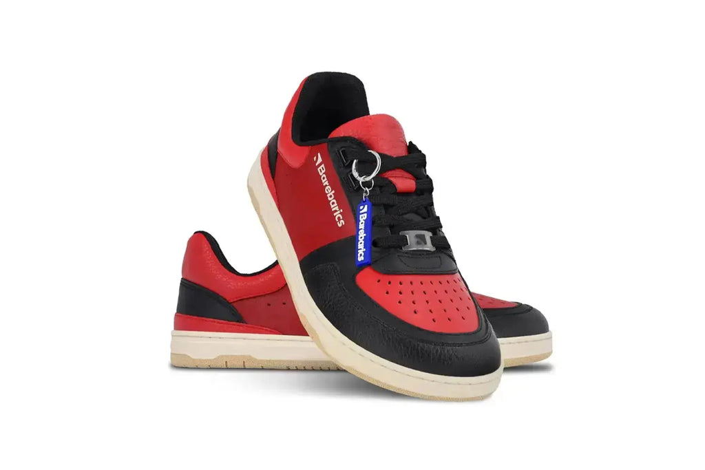 Barebarics - Wave Black & Red - Zapatillas barefoot unisex negro y rojo