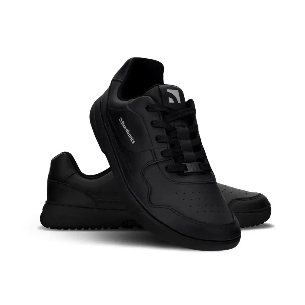 Barebarics - Zing All Black Leather - Zapatillas barefoot unisex negras
