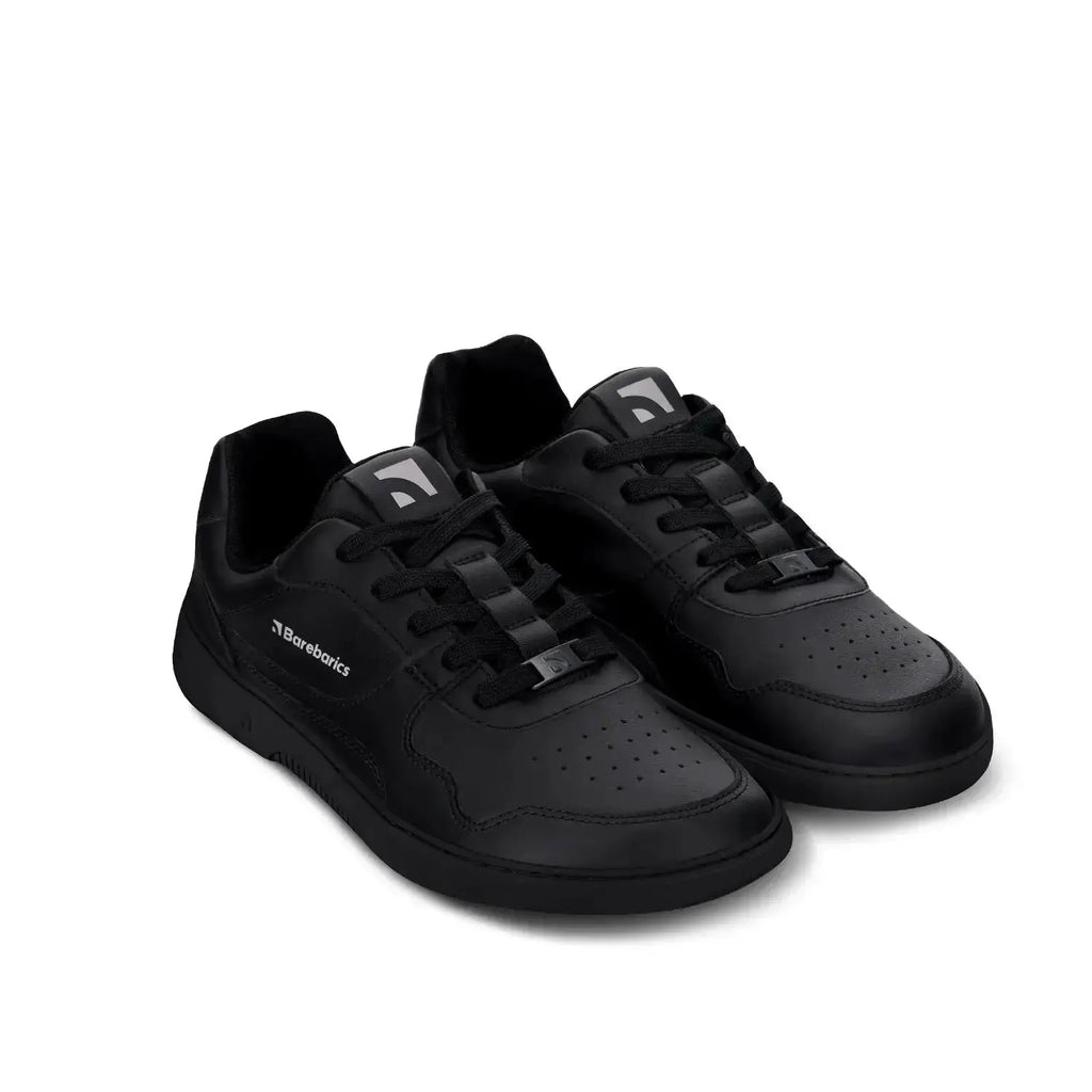 Barebarics - Zing All Black Leather - Zapatillas barefoot unisex negras
