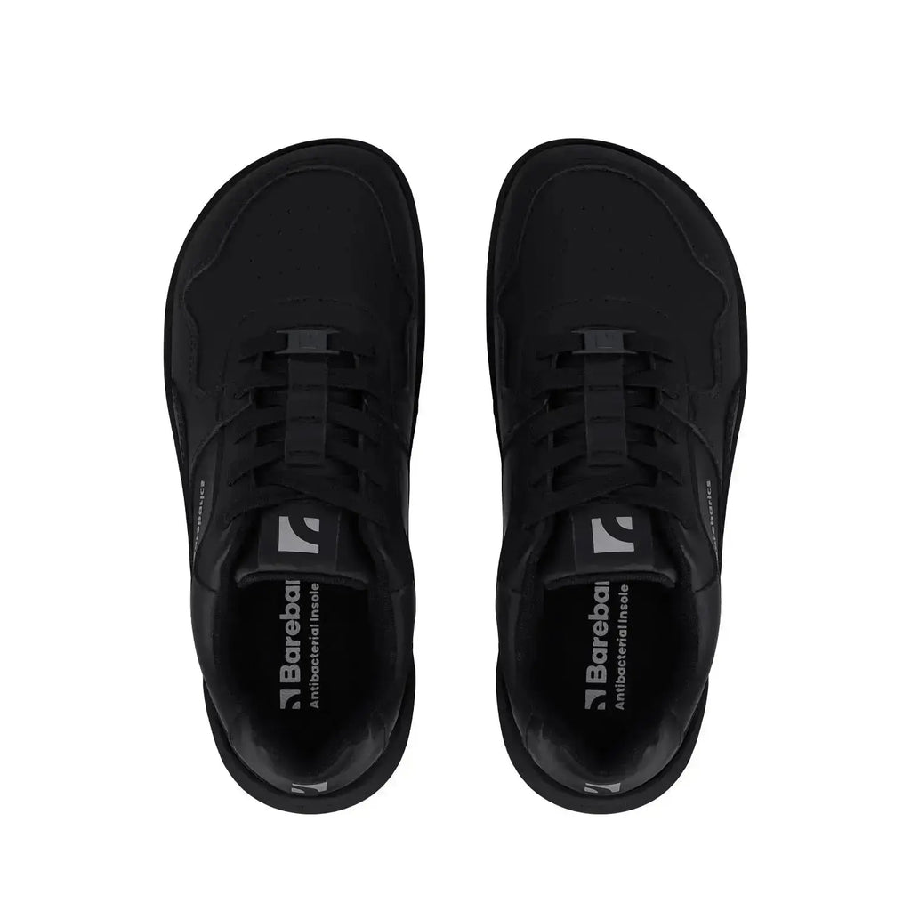 Barebarics - Zing All Black Leather - Zapatillas barefoot unisex negras