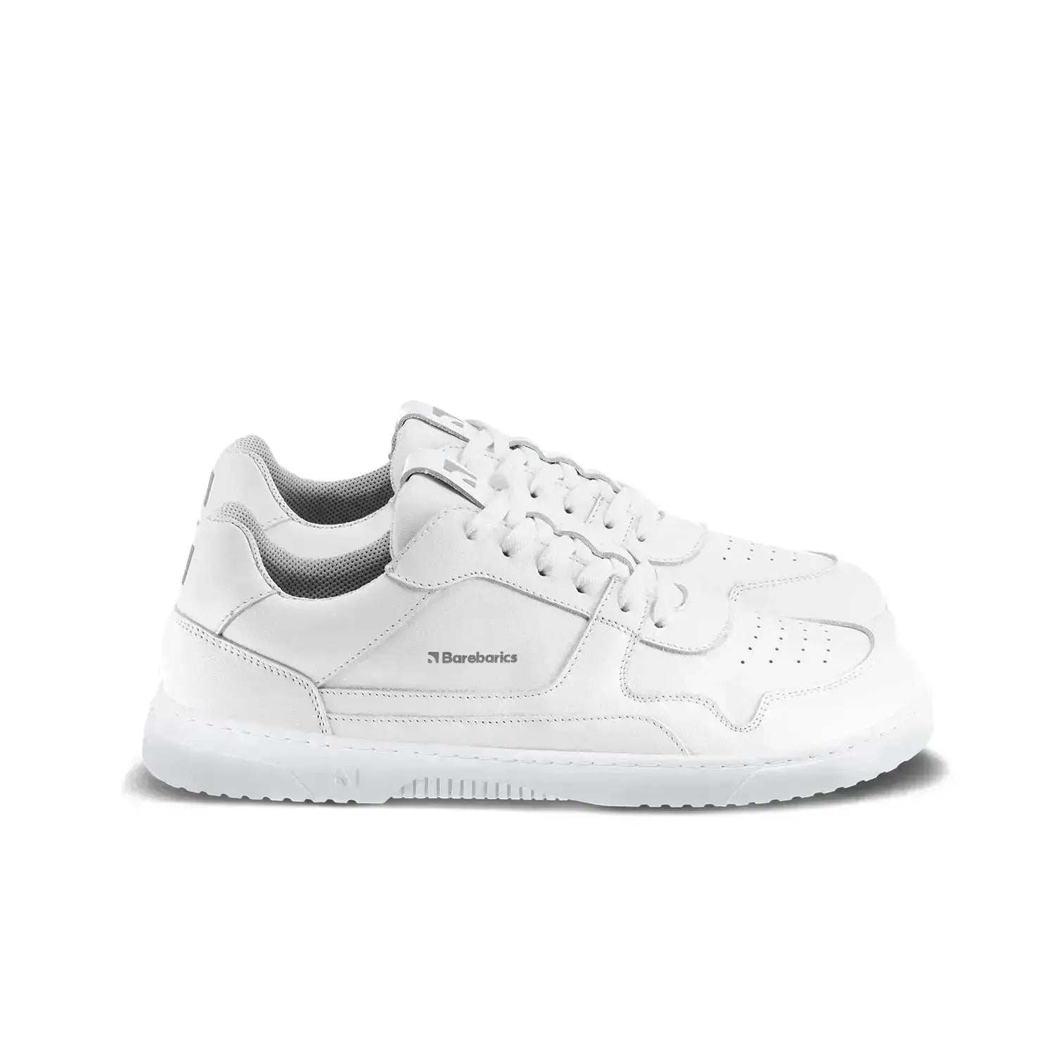 Barebarics - Zing All White Leather - Zapatillas barefoot unisex blancas