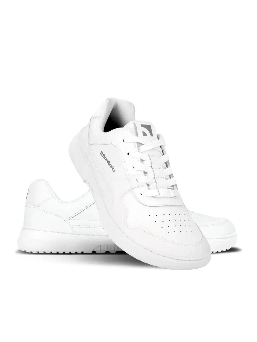 Barebarics - Zing All White Leather - Zapatillas barefoot unisex blancas