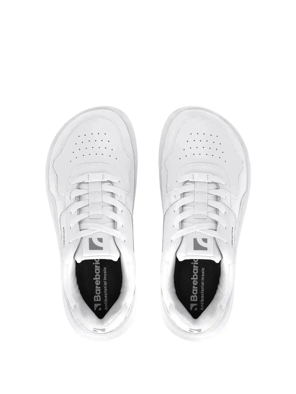 Barebarics - Zing All White Leather - Zapatillas barefoot unisex blancas