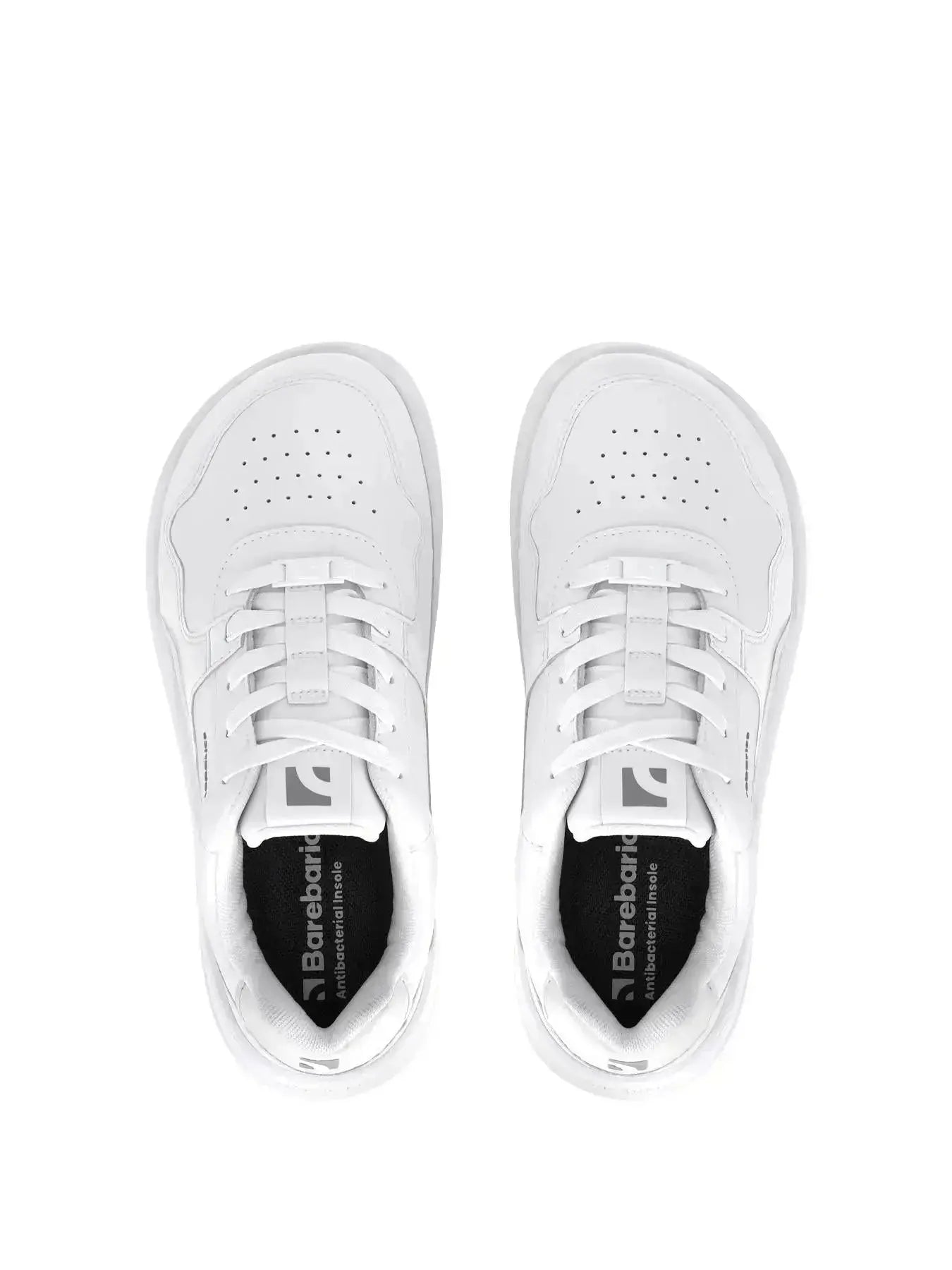 Barebarics - Zing All White Leather - Zapatillas barefoot unisex blancas