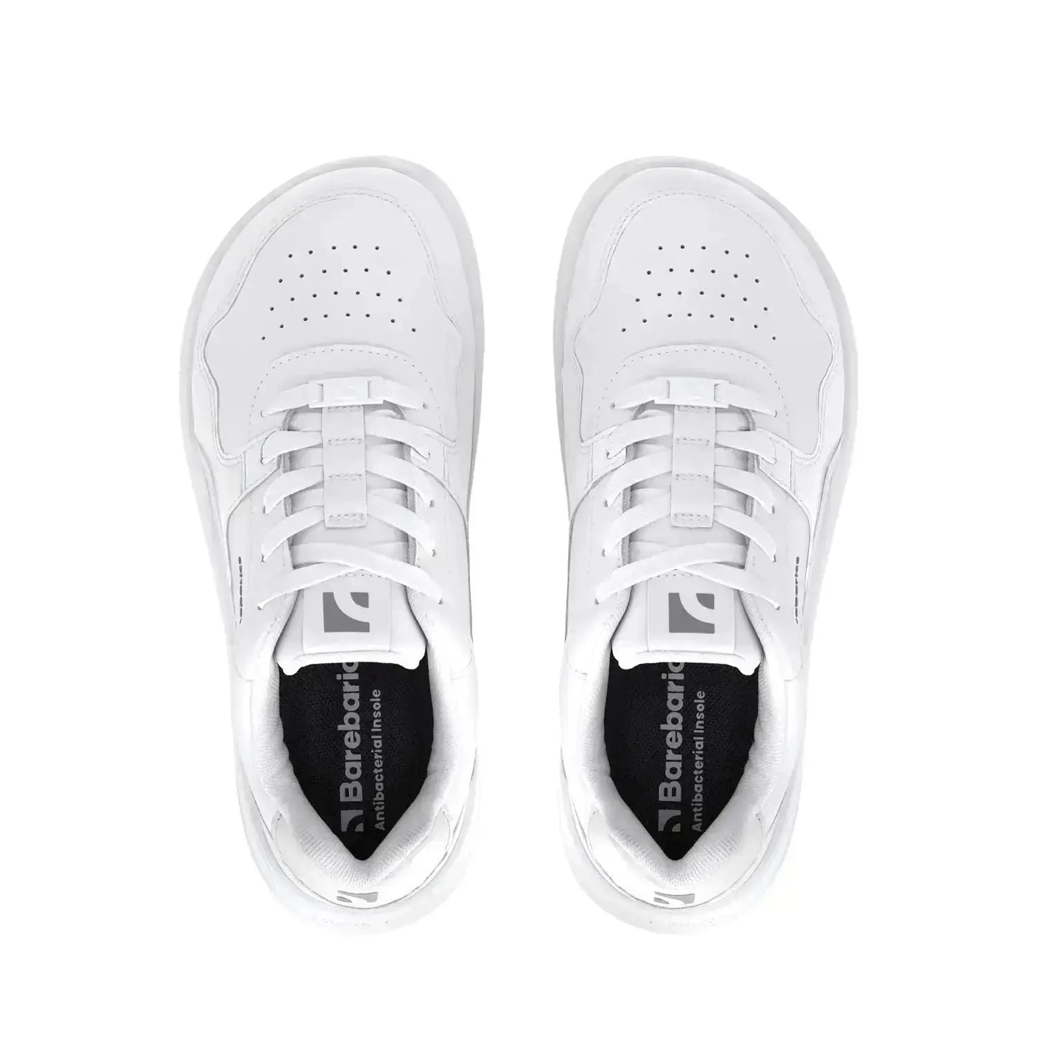 Barebarics - Zing All White Leather - Zapatillas barefoot unisex blancas