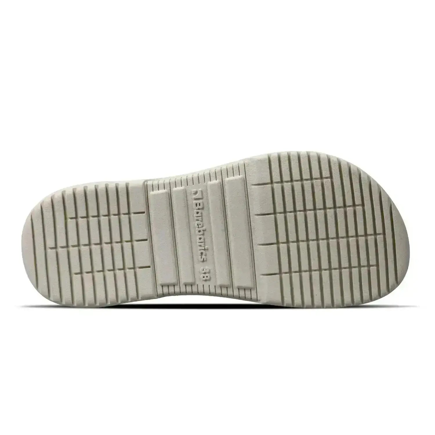 Barebarics - Zing Cream White Denim - Zapatillas barefoot unisex beige de tela vaquera