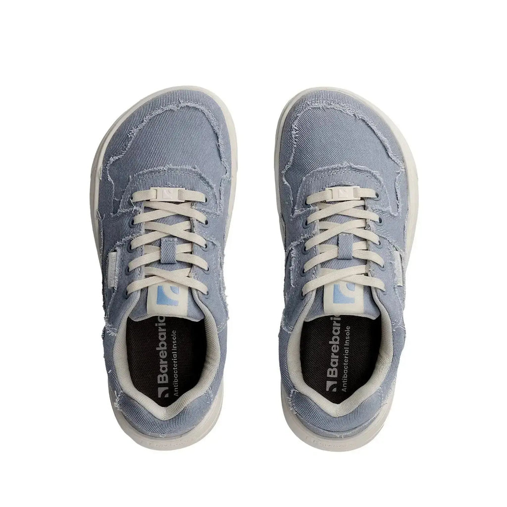 Barebarics - Zing Denim Light Blue - Zapatillas barefoot unisex azules de tela vaquera