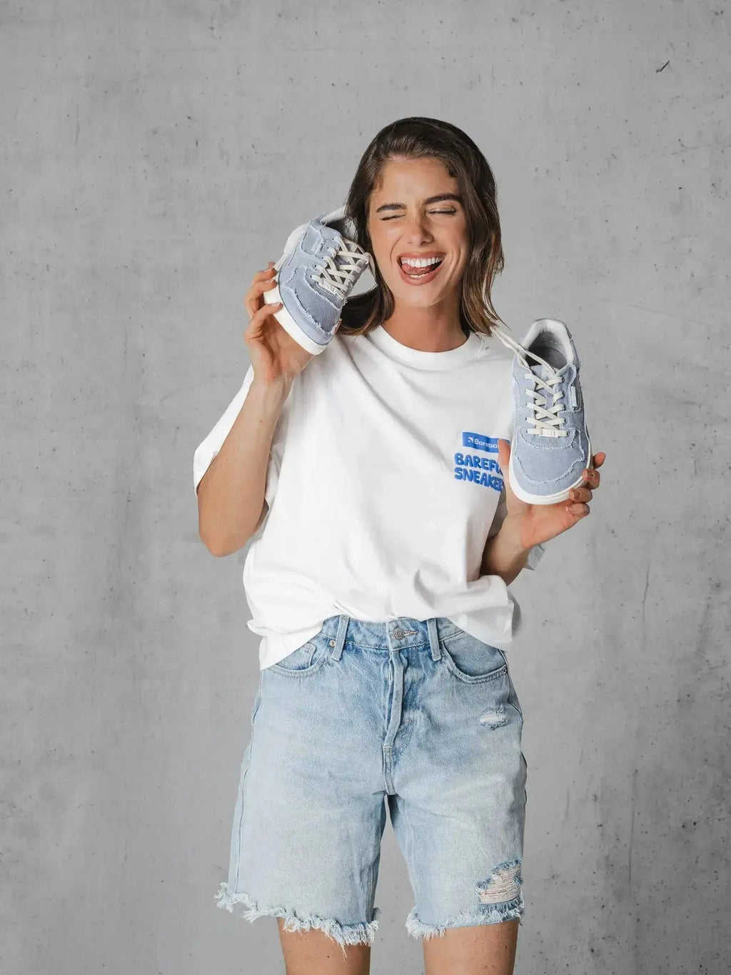 Barebarics - Zing Denim Light Blue - Zapatillas barefoot unisex azules de tela vaquera