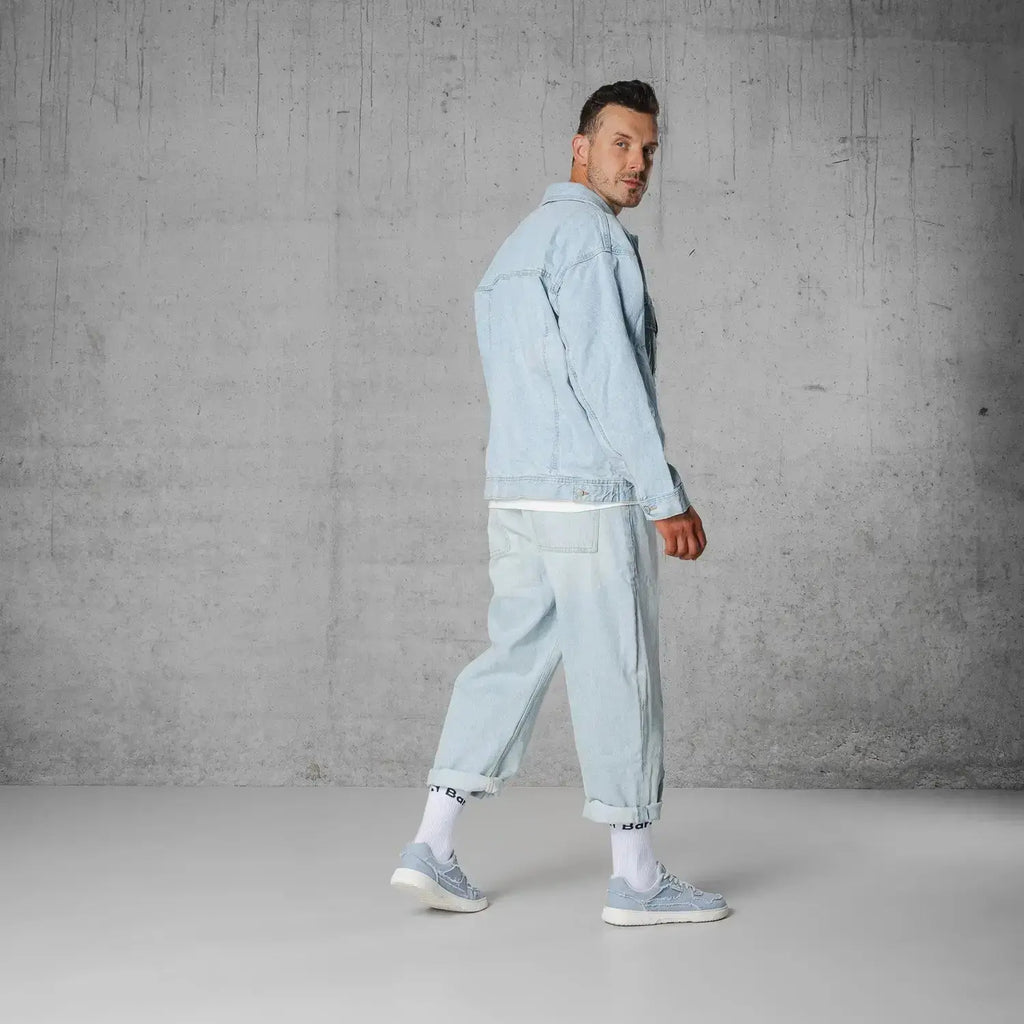 Barebarics - Zing Denim Light Blue - Zapatillas barefoot unisex azules de tela vaquera