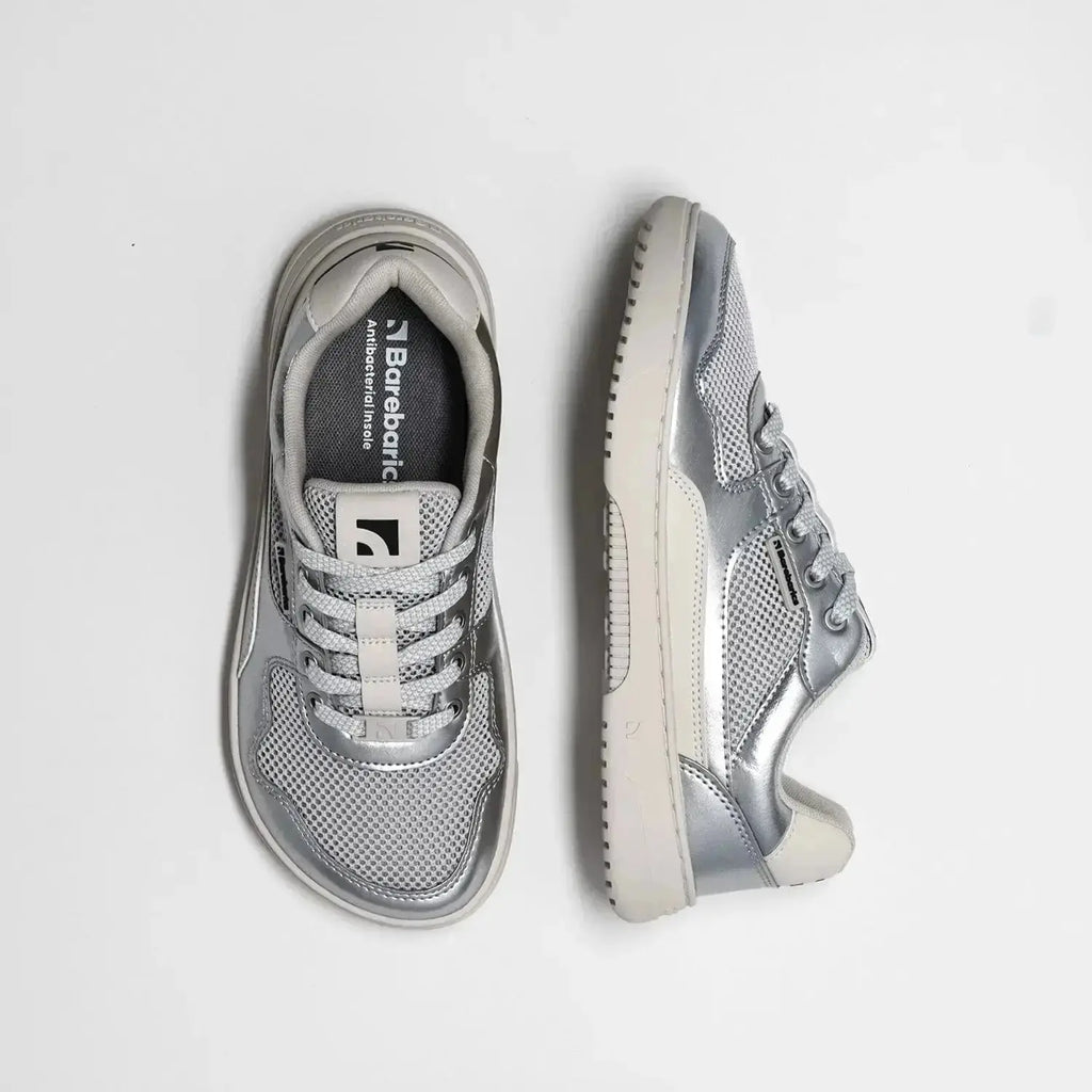 Barebarics - Zing Fresh Silver - Zapatillas barefoot frescas unisex plateadas