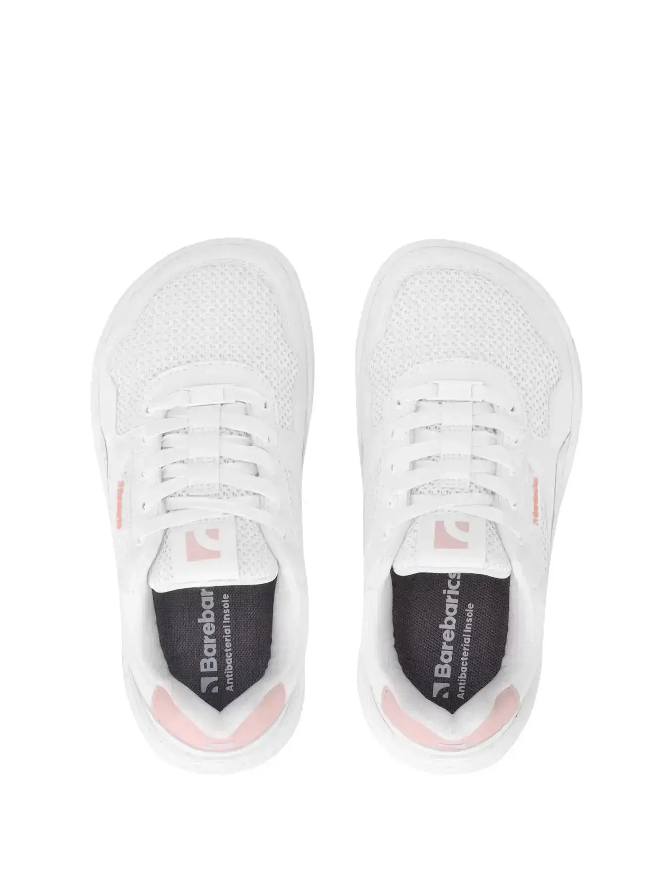 Barebarics - Zing Fresh White & Coral Pink - Zapatillas barefoot frescas unisex rosas