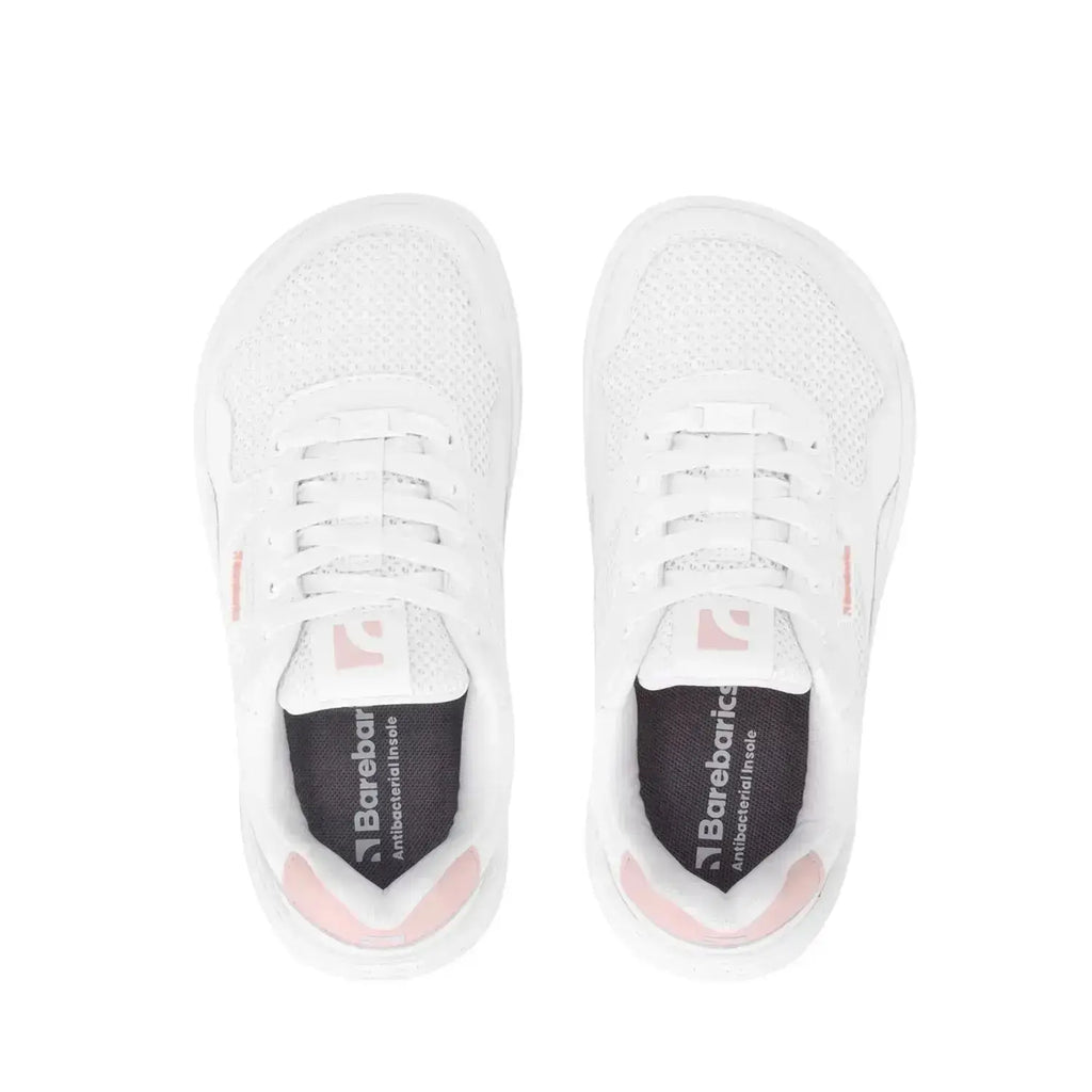 Barebarics - Zing Fresh White & Coral Pink - Zapatillas barefoot frescas unisex rosas